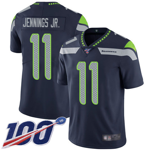 Seattle Seahawks Limited Navy Blue Men Gary Jennings Jr. Home Jersey NFL Football #11 100th Season Vapor Untouchable